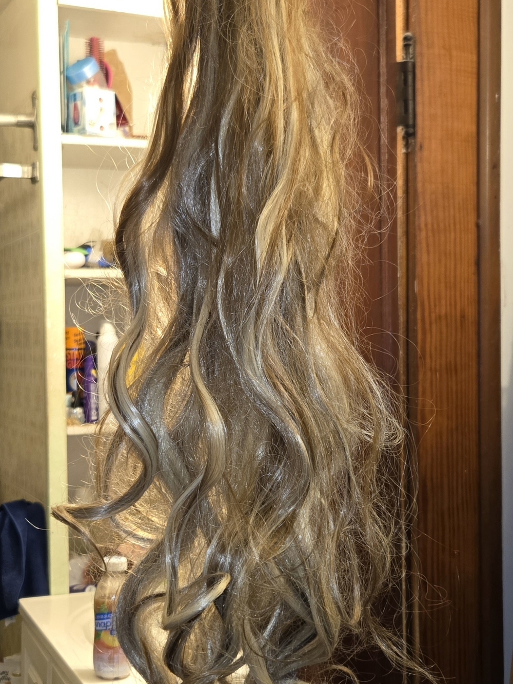 Blonde Wavy Synthetic Hair Extension - Natural Blonde